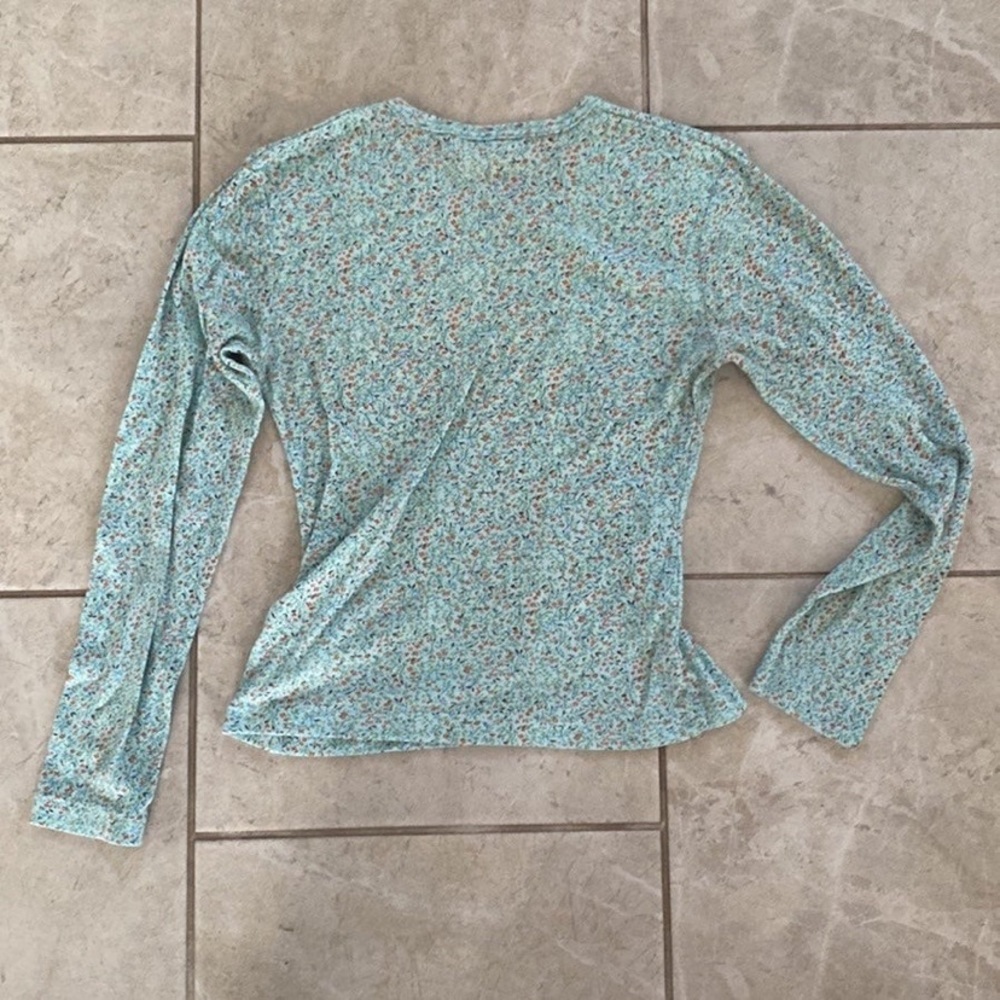 Overflow Ribbed Floral Long Sleeve Top - Picture 5 of 5